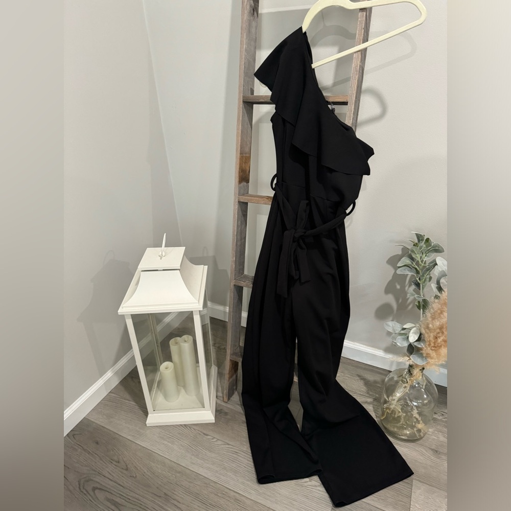 ONE SLEEVE BLACK JUMPSUIT WOMENS